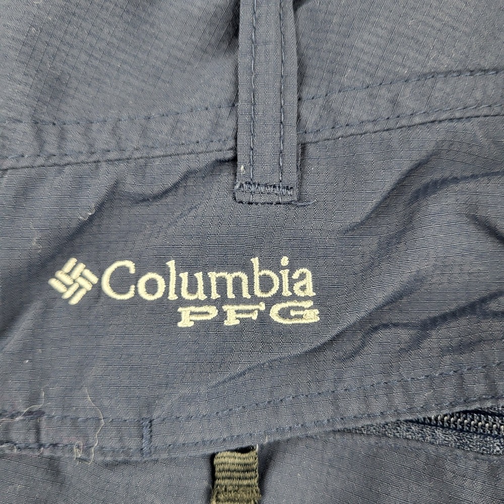 Columbia PFG Convertible Cargo Pants Navy Blue Omni-Shade Women 8 Short Fishing - Picture 11 of 12